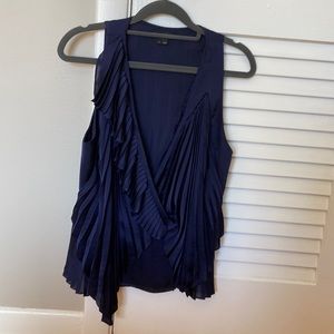 Bird by Juicy - Silks-like blue top - with fine details - size S